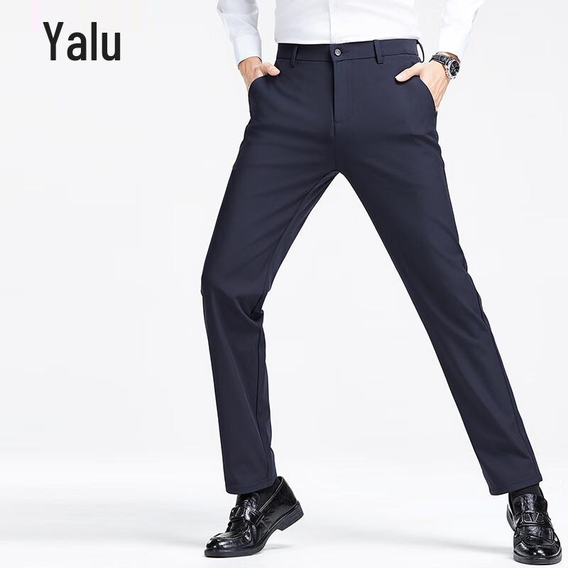 Yalu Men's Anti-Wrinkle Straight-Leg Business Casual Pants