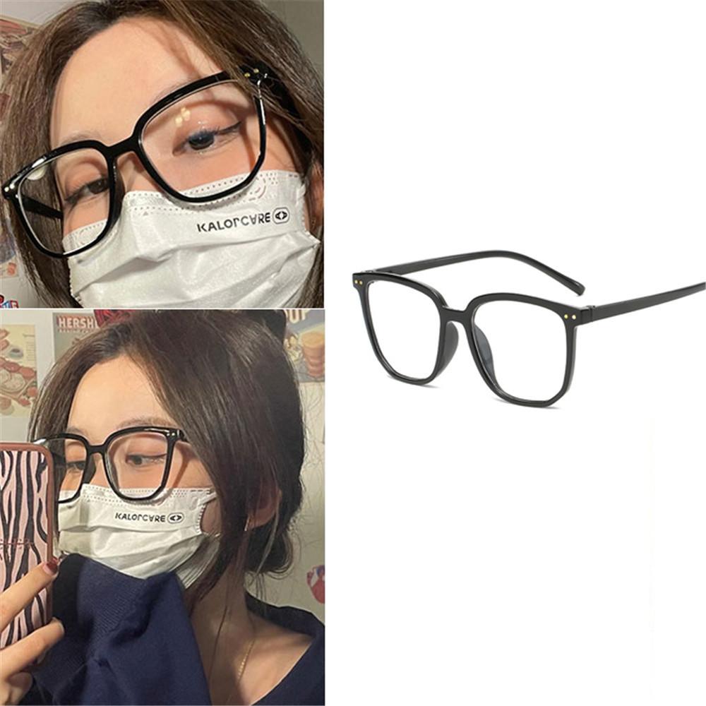 Transparent Black and White Gradient Eyeglass Frame Super Light Big Face Slimming Small Face