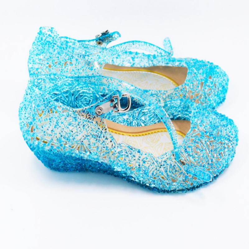 3-6 Years Girls Princess Crystal Boty Summer Hollow Out prodyšné sandálové funkční boty