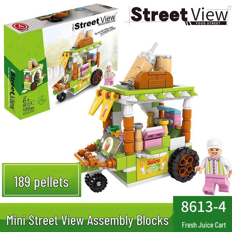 2025 Street Scene Lego-Compatible Architecture Model: Educational Assembly Toy for Kids and Boys