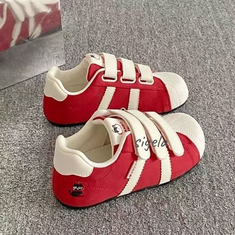 High-value embroidery versatile women s new autumn thin-soled casual shoes Velcro Dexun shoes 35