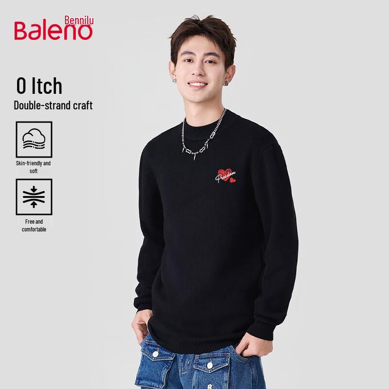 Baleno Men's Half-Turtleneck Heavy Knit Sweater