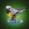 Gobricks MOC Grey Wagtail Building Blocks Animal Worlds Grey Wagtail Birds Bricks Model DIY Assembly Toys Kids Birthday Gifts
