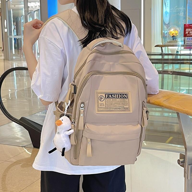 Schoolbag new schoolbag junior high school girl large capacity trend versatile backpack leisure travel backpack college bag