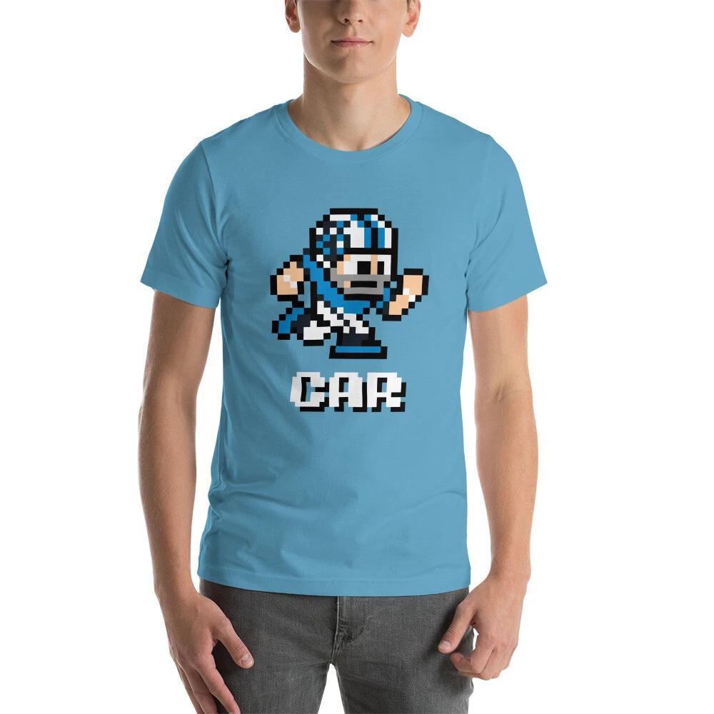 Carolina Panthers NES Football Player 8-bit Tecmo Super Bowl Nintendo T-Shirt M