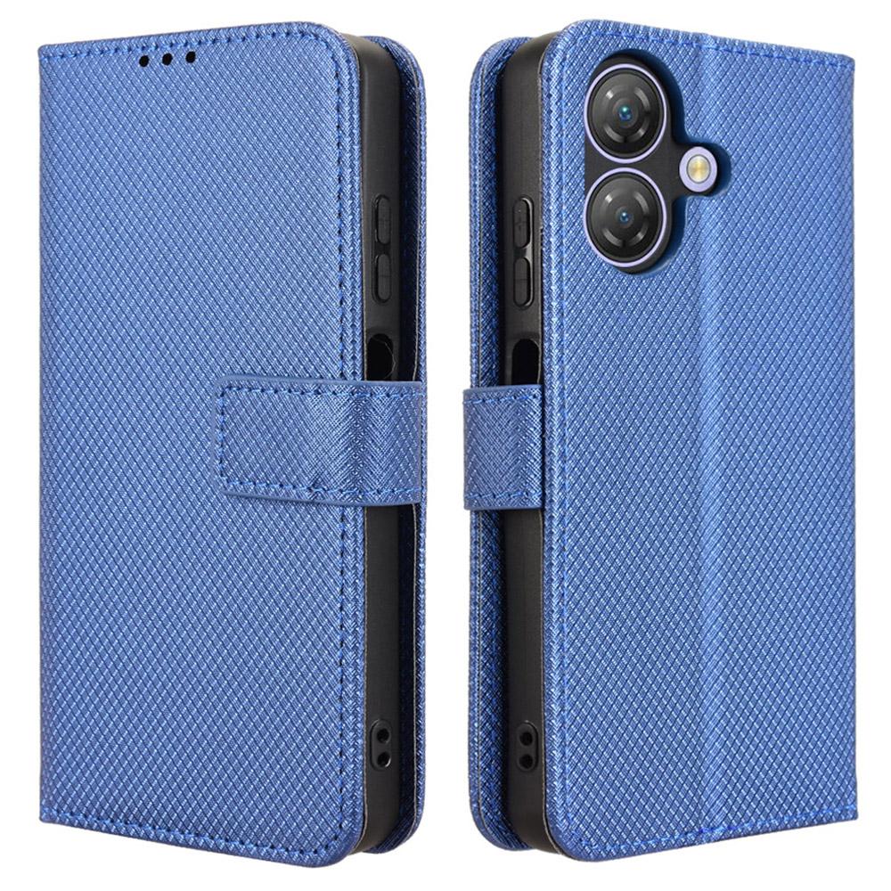 For Ulefone Note 21 Case PU Leather Diamond Texture Wallet Phone Cover