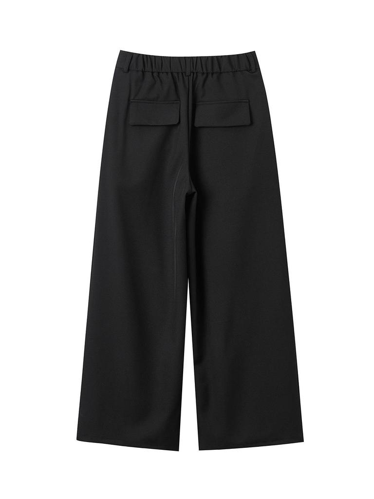 Men's High-end Wide-leg High-waisted Drape Pants for Early Spring 2026 - Casual Straight-leg Style
