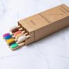 10ks zubní kartáček Eco-Friendly Rainbow Bamboo Zubní kartáček z měkkého vlákna Biologicky odbouratelný zubní kartáček Zubní kartáček s pevnou bambusovou rukojetí LXY