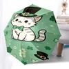 1pc Cat Shamrock Umbrella Automatic Open/close, 8-Rib Durable Frame, Compact Folding Design, Ideal Birthday/Holiday Gift  1150A