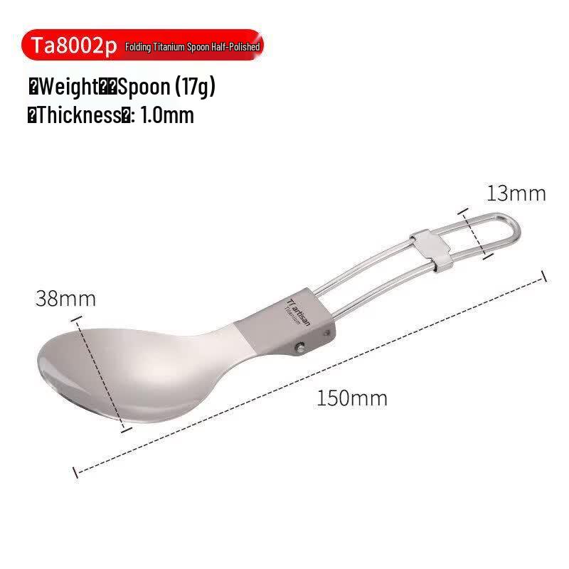 Qiwei Outdoor Pure Titanium Folding Cutlery Set