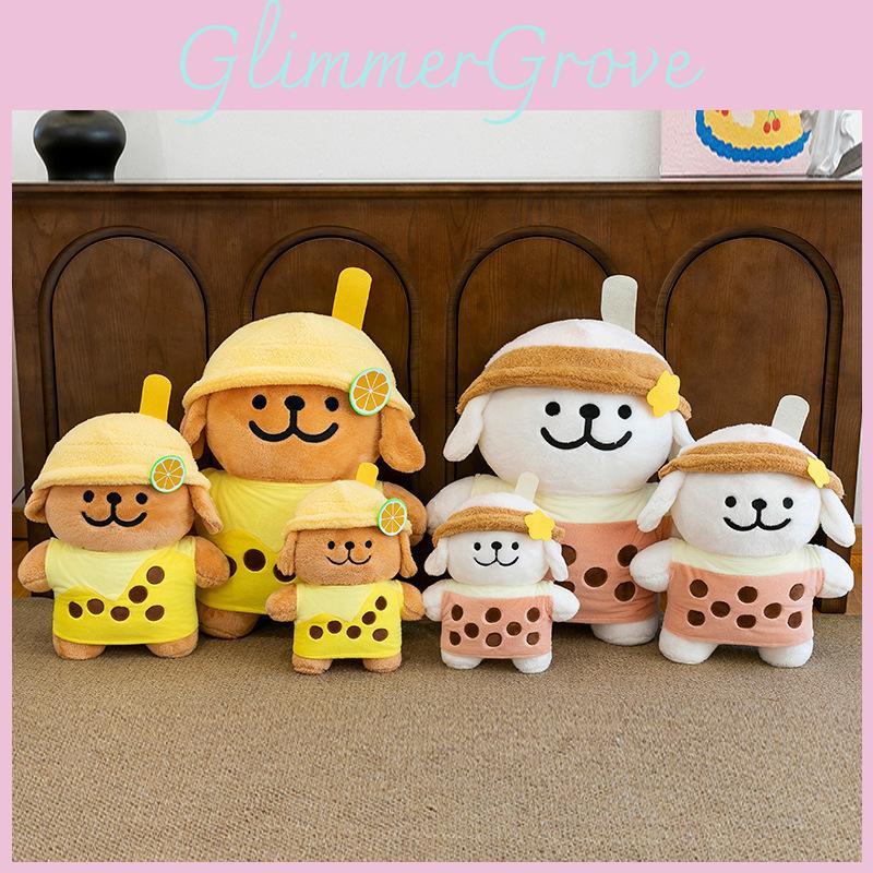 Milk Maltese Tea Dog Plush Toy Tabletop Decoration Cute Creative Gift Doll