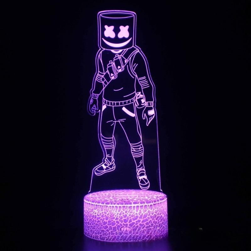 Fortnite 3D Anime Lampe Aktivität Cosplay Muster LED Nachtlicht Gamer Dekoration Niedlich und Charmant Tischlampe Anime Zimmerdekoration Geschenk Spielzeug