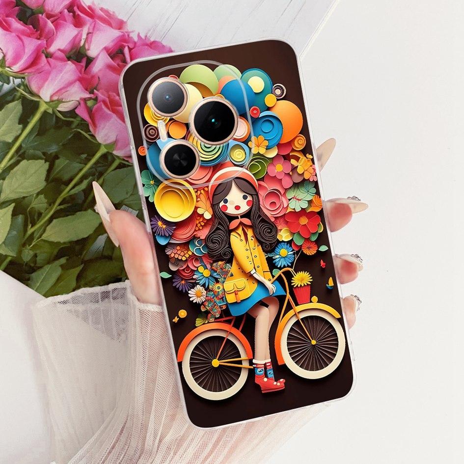 For Honor Power 5G Case DVD-AN80 DVD-AN00 Shockproof Cover Fashion Flower Marble Soft Silicone Fundas For Honor Power 2025 Coque