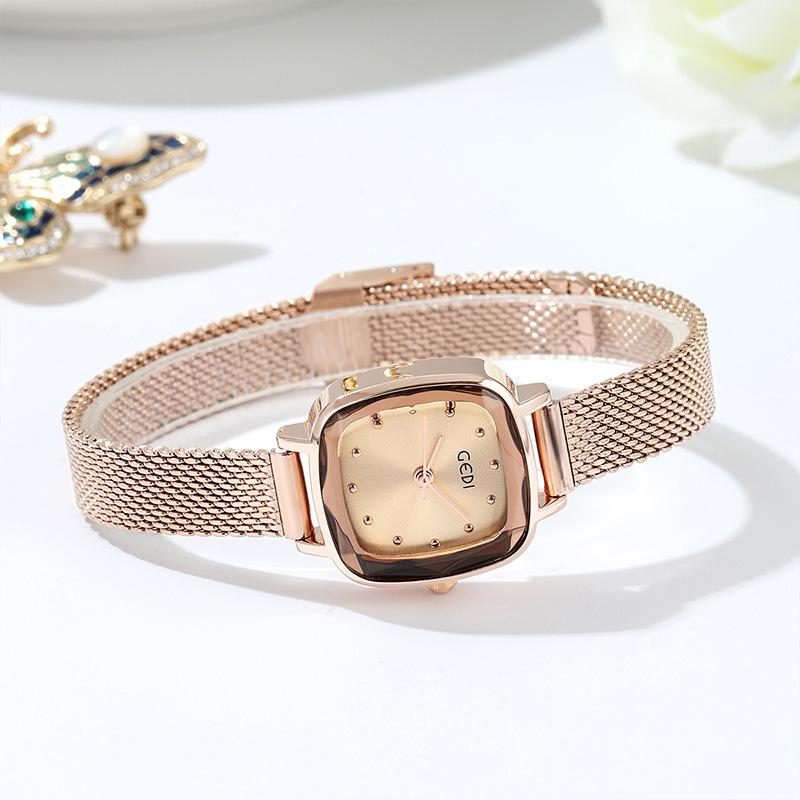 Fashion Mesh Belt Square Women'S Watch Simple Fashion Quartz Watch Student Waterproof Watch