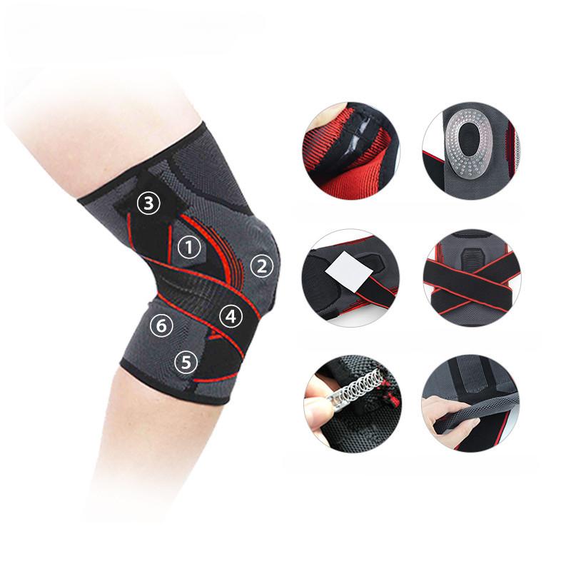Silicone Spring Bar Support Anti-Drop Sports Kneecaps Straps Pressurized Fitness Pressure Protection