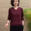 Plus Size Slimming Long-Sleeve T-shirt - Casual & Stylish Spring/Autumn Top for Moms