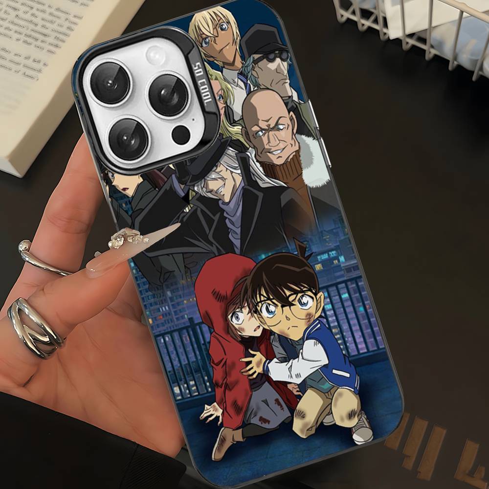 Japan D-Detective Conan Colorful Phone Case For IPhone 17 16 15 14 13 12 11 Pro Max Plus Matte Cover