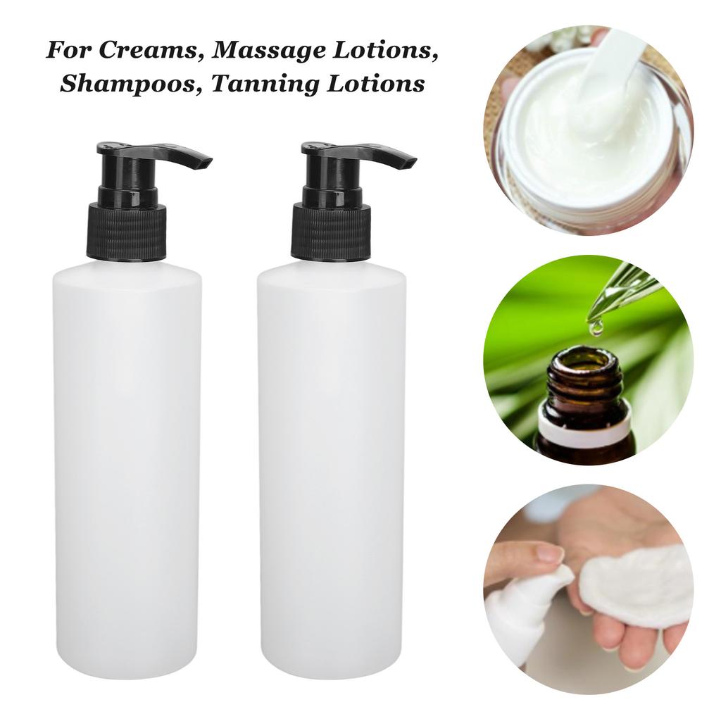 2pcs 250ml Massage Oil Dispenser Refillable Reusable Cream Shampoo Pump Dispenser for Massage Oil Heater