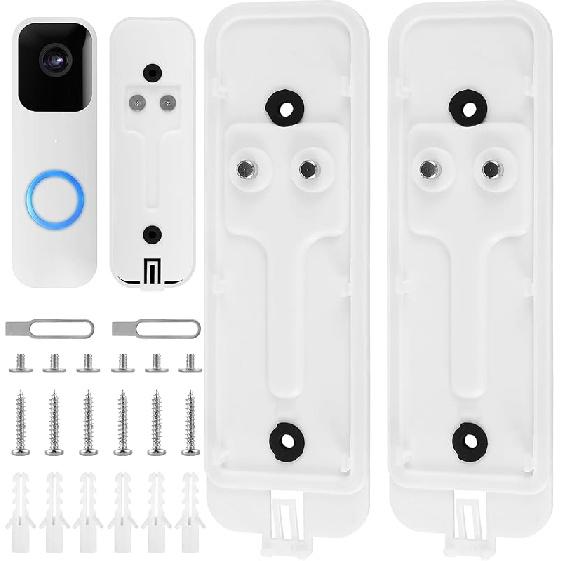 

2 шт. Задняя пластина для дверного звонка Blink, сменная монтажная пластина для дверного звонка Blink, не блокирует датчик дверного звонка, совместим с Blink Video белый