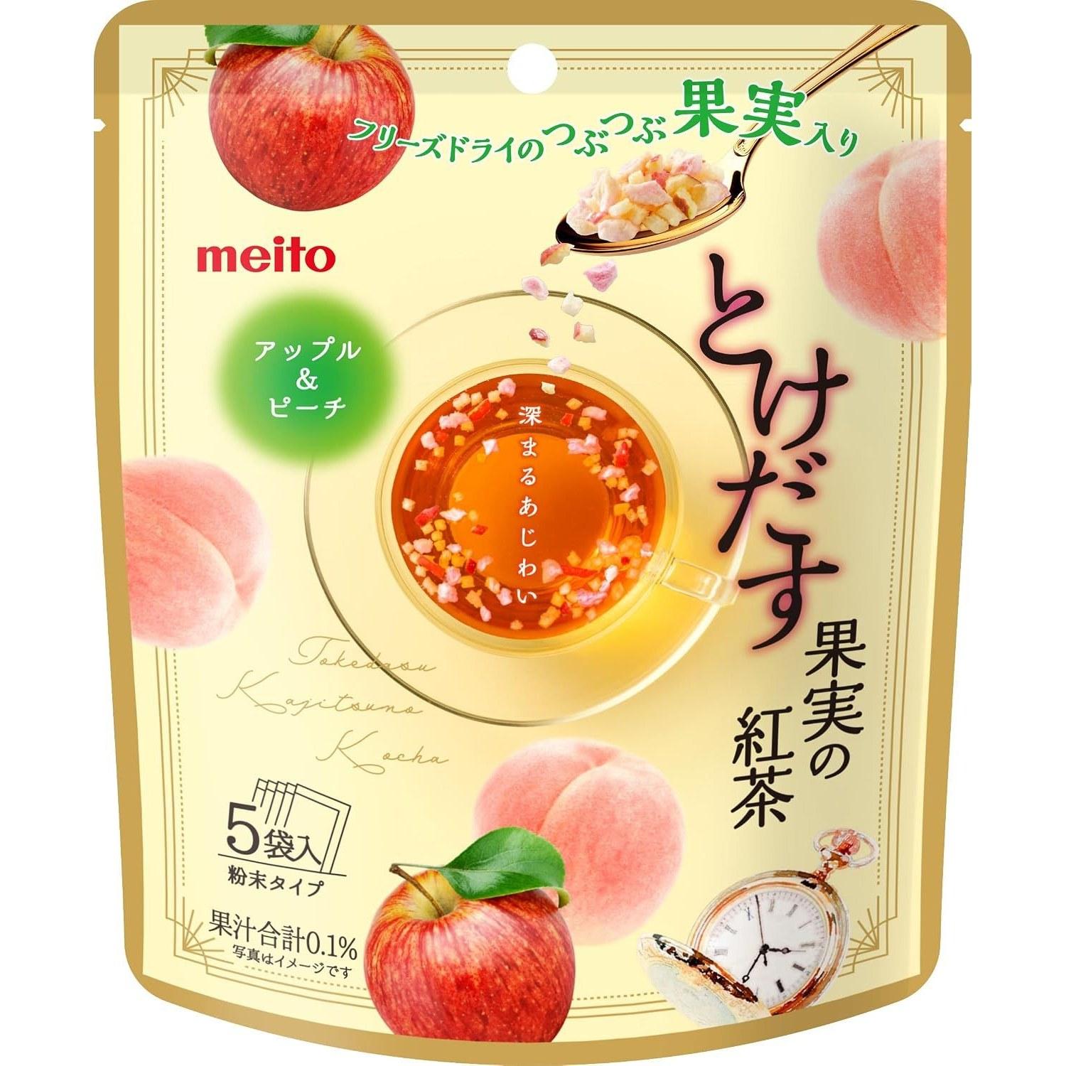 Meito Tokedasuhajitsu no Kocha Apple Peach 5P 3 packs