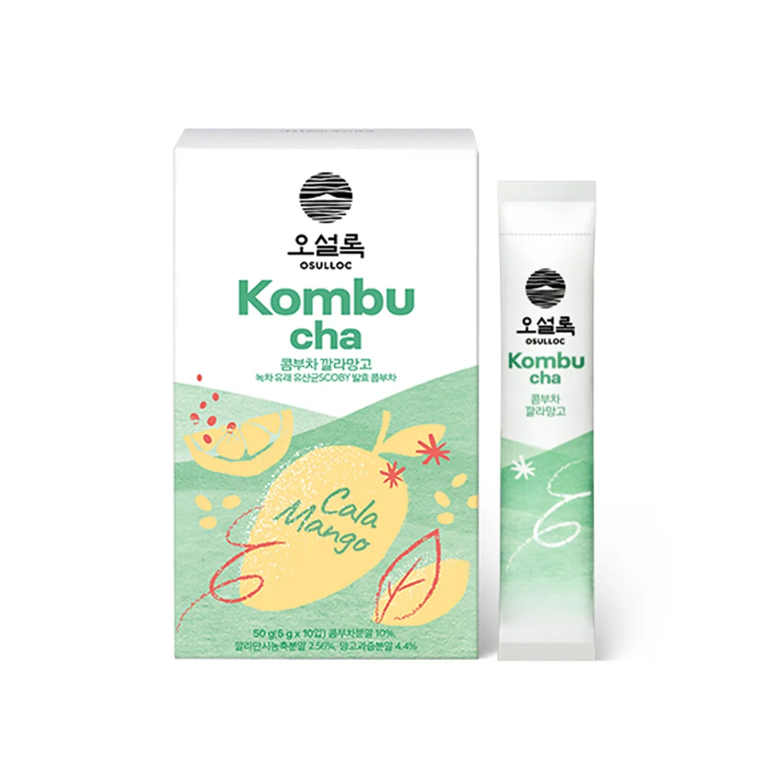 osulloc Kombucha 10 Sticks 50g (Cala Mango / Lychee Peach / Apple Pine)*3box Mango 10 Sticks 50g*3box