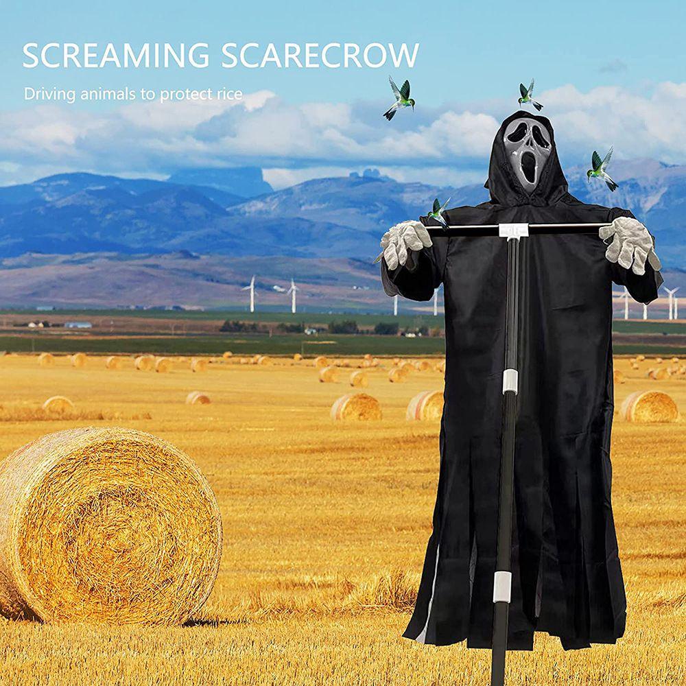 Foldable Ghostface Scarecrow Scary Scream Horror Decor For Convenient Storage
