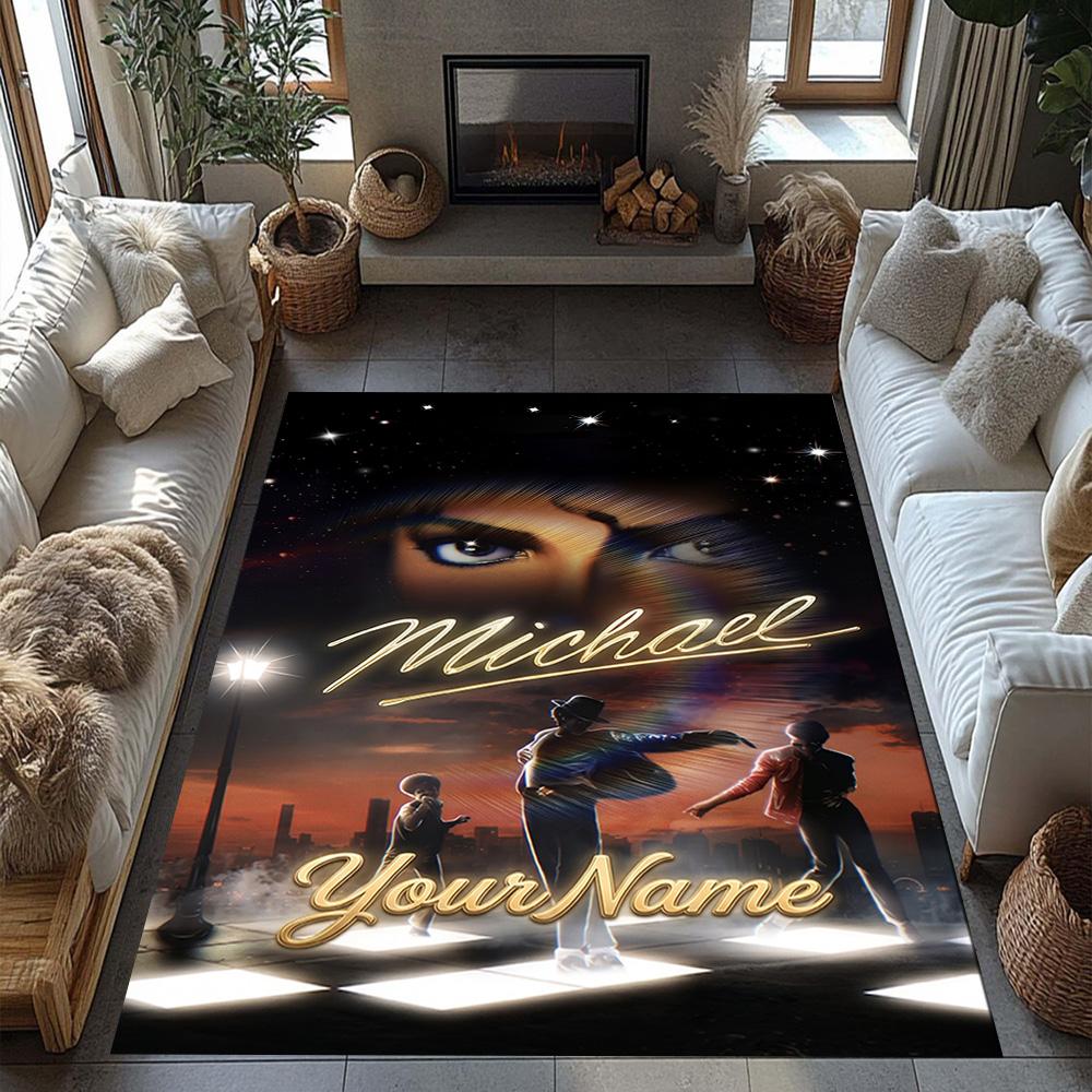 Michael Jackson 162 Customized Name Carpet Perfect for Decorate room Hallway Study room Balcony Anti-slip Rug Anime Office Decor