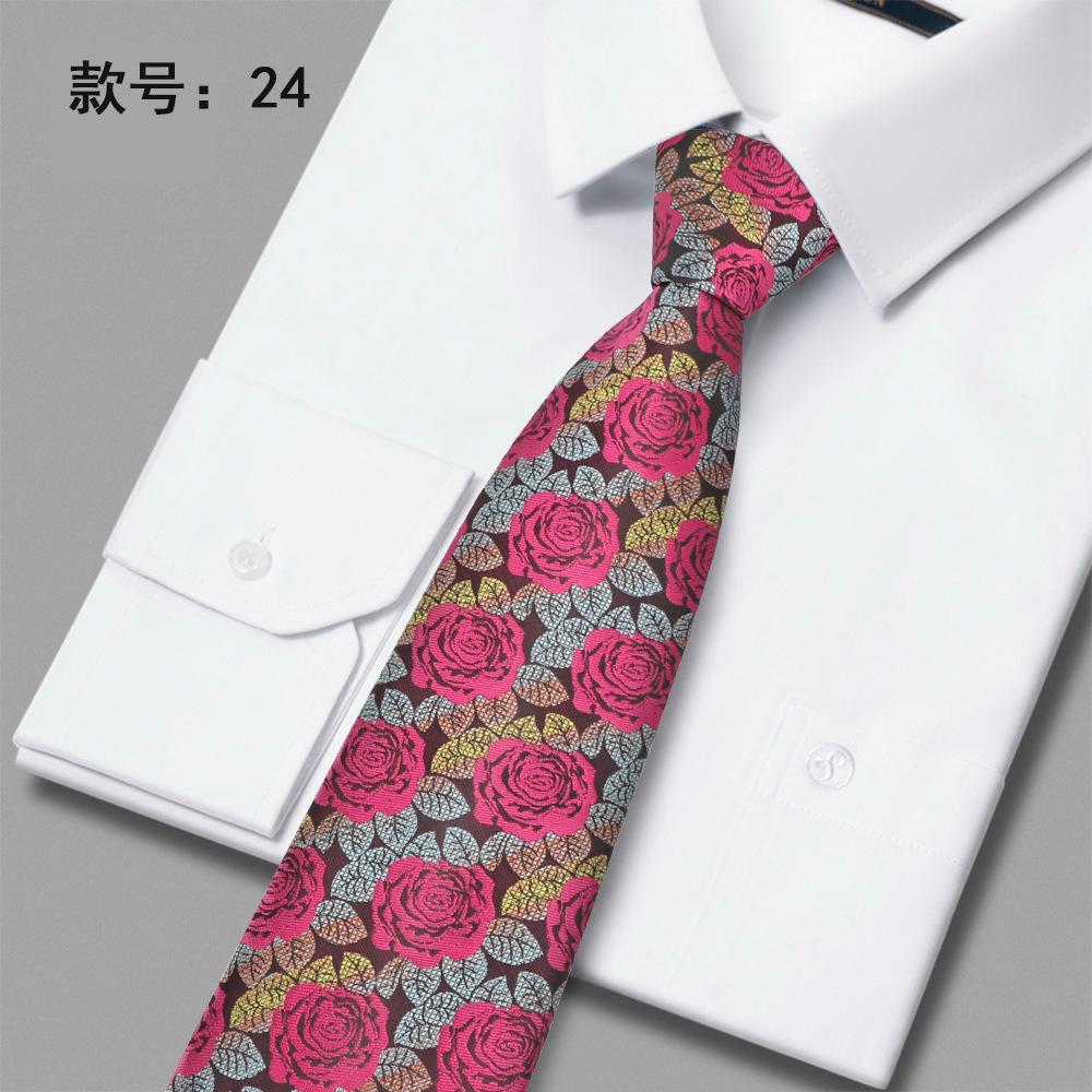 Men'S Tie Polyester Jacquard Embroidered Tie High-End Business Casual Dress Tie