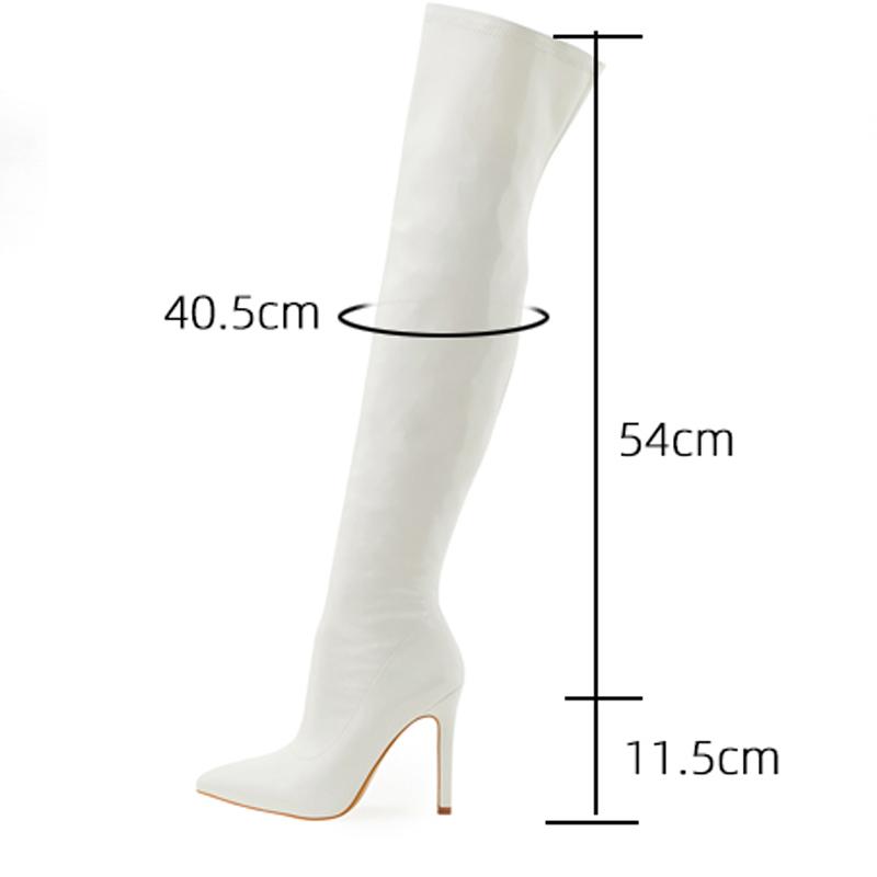 Fashion Eilyken Sexy Stiletto High Heels Women Over-the-Knee Boots Pointed Toe Strippers Ladies Shoes Pole Dancing Long Botas De Mujer