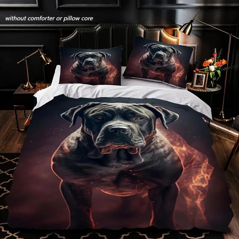 

3D High Definition Digital Printing Three-Piece Set Domineering Adult Dog Duvet Cover Bedding Kit 135 * 200 (two-piece set)