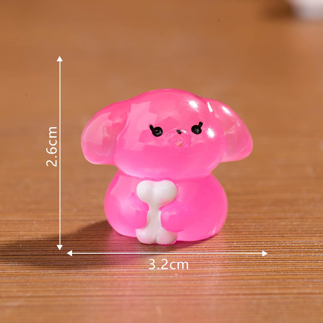 

Микроландшафт Милая светящаяся в темноте собака Животное Кукла Сделай сам Декоративные аксессуары Настольное Автомобильное украшение из смолы Luminous fat puppy 5pcs персиковый