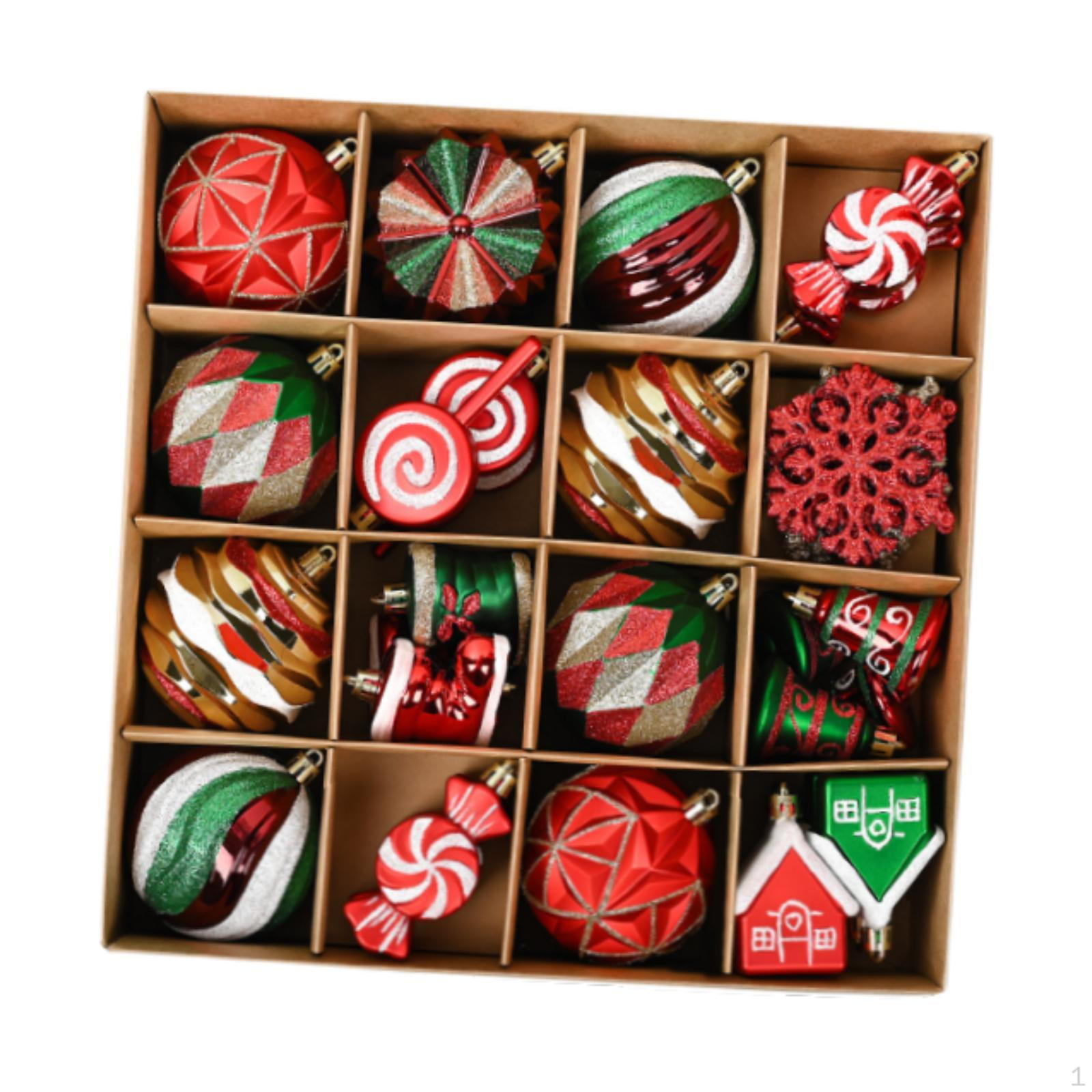 

40Pcs Christmas Ball Ornaments Set Tree Hanging Decorations DIY Gift Xmas Decor for