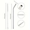 2pcs Stainless Stainless Steel Straw with Cleaning Brush  Replacement Reusable Metal Straws Compatible for 30/40oz Stanley Cup