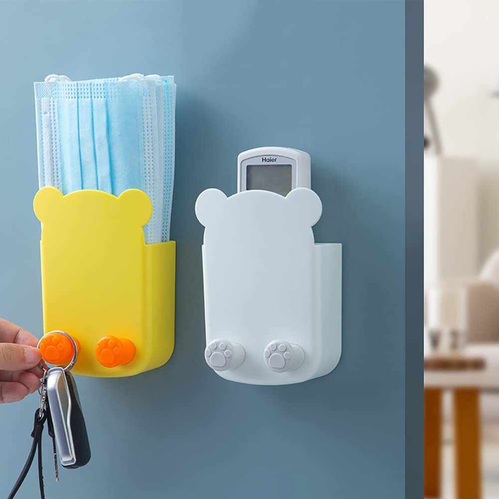 Cartoon Punch zdarma nástěnný organizér úložného boxu TV dálkové ovládání ve tvaru medvěda Držák na nabíjení zástrčky mobilního telefonu