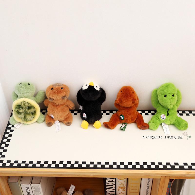 Flat Series Lying Turtle Pig Duck Animal Plush Toy Stuffed Doll Gift Decoration