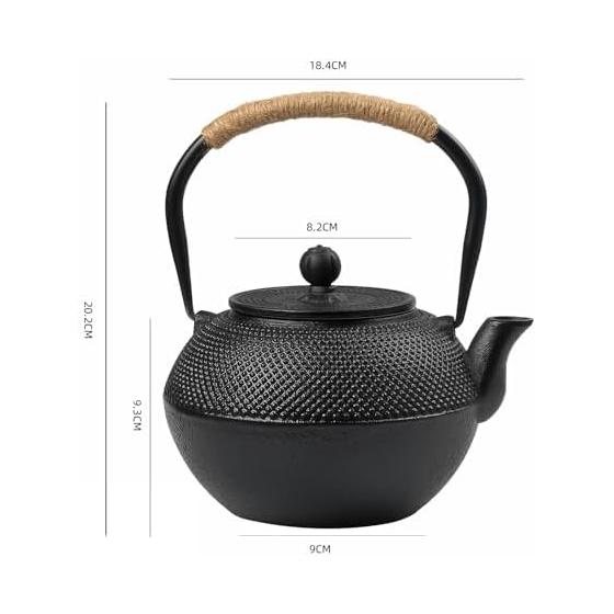 Iron kettle, ironware, Nanbu ironware, teapot, kettle, IH open flame compatible, iron bottle, iron teapot, kettle, tea strainer included, stylish,