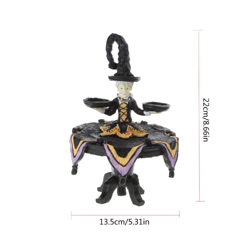 Halloween Witch Display Stand Tray Witch Bowl Holder Resin Witch Tabletop Server Stroage Rack Witch Decorations