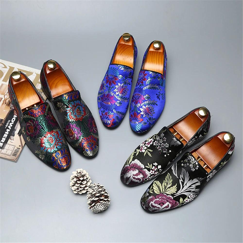 Ekte Skinn Loafers Herresko Dressko Slip-On Sko Ensfarvet Rund Tå Oxford Sko Ekte Skinn Loafers Ensfarvet Rund Tå