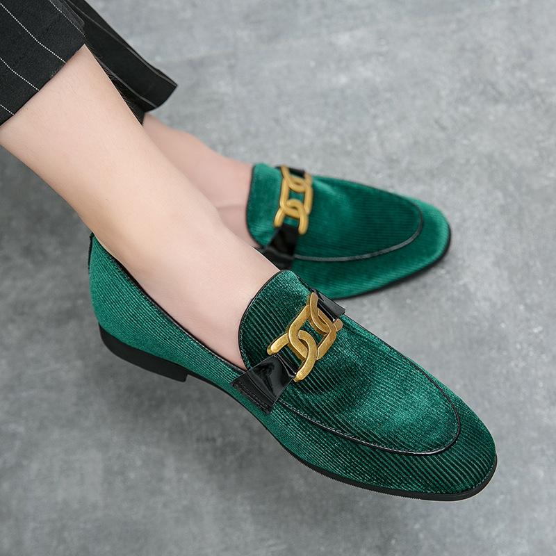 Hairstylist Small Leather Shoes British Size Casual Shoes Summer Breathable Lazy Beanie Shoes