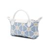 Longchamp Le Pliage Large Floral Embroidery Denim Shoulder Crossbody Tote Bag Women Bags Sky-Blue 34205HEW028