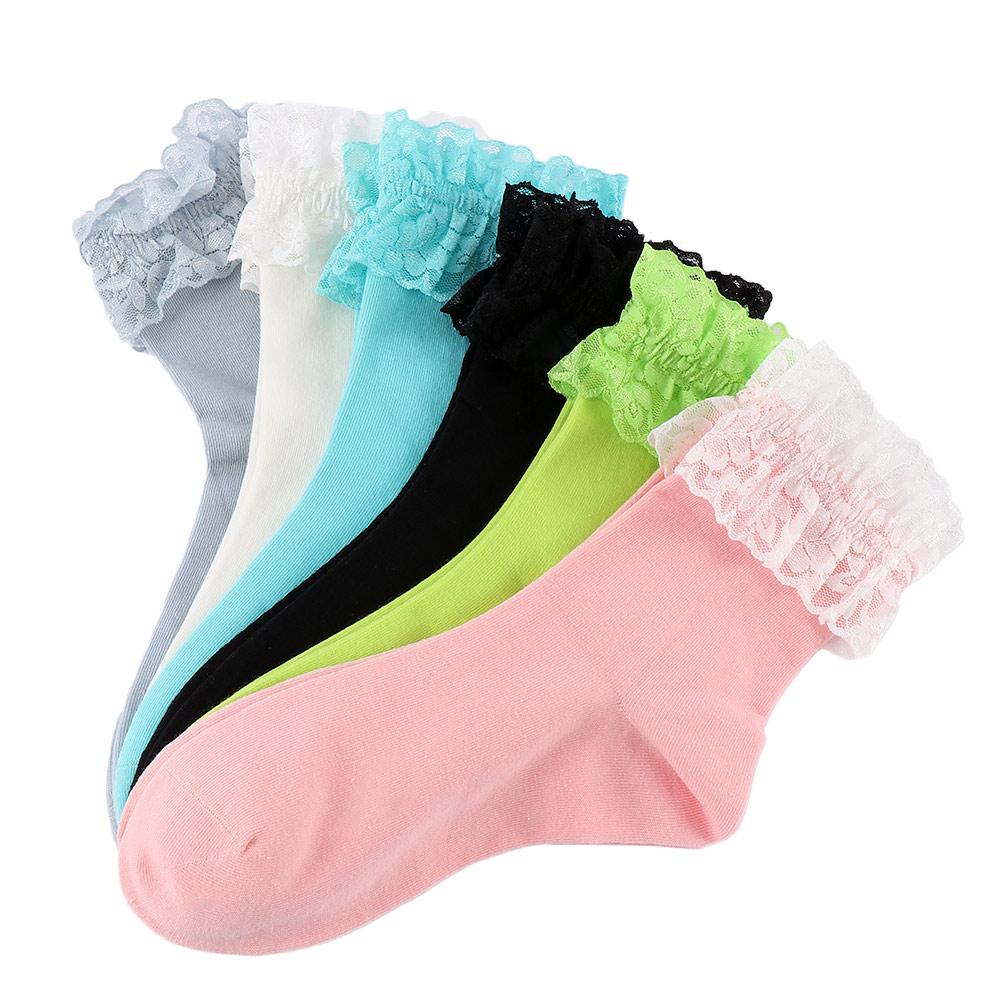 Cotton Lace Frilly Socks Boat Socks Ankle Socks Short Sock