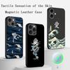 Japanische Kunst Text Mode Liebe Design Handyhülle Für iPhone 16 15 14 13 12 11 Plus Pro Max High-End Luxus Magsafe Lammleder