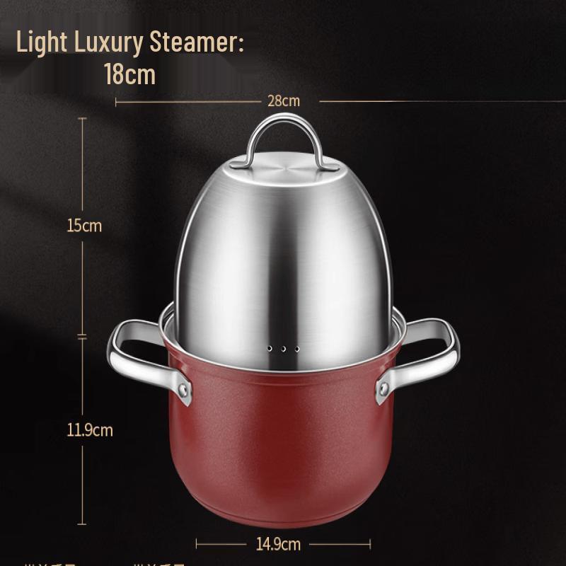 Light Luxury Ceramic Steamer Pot