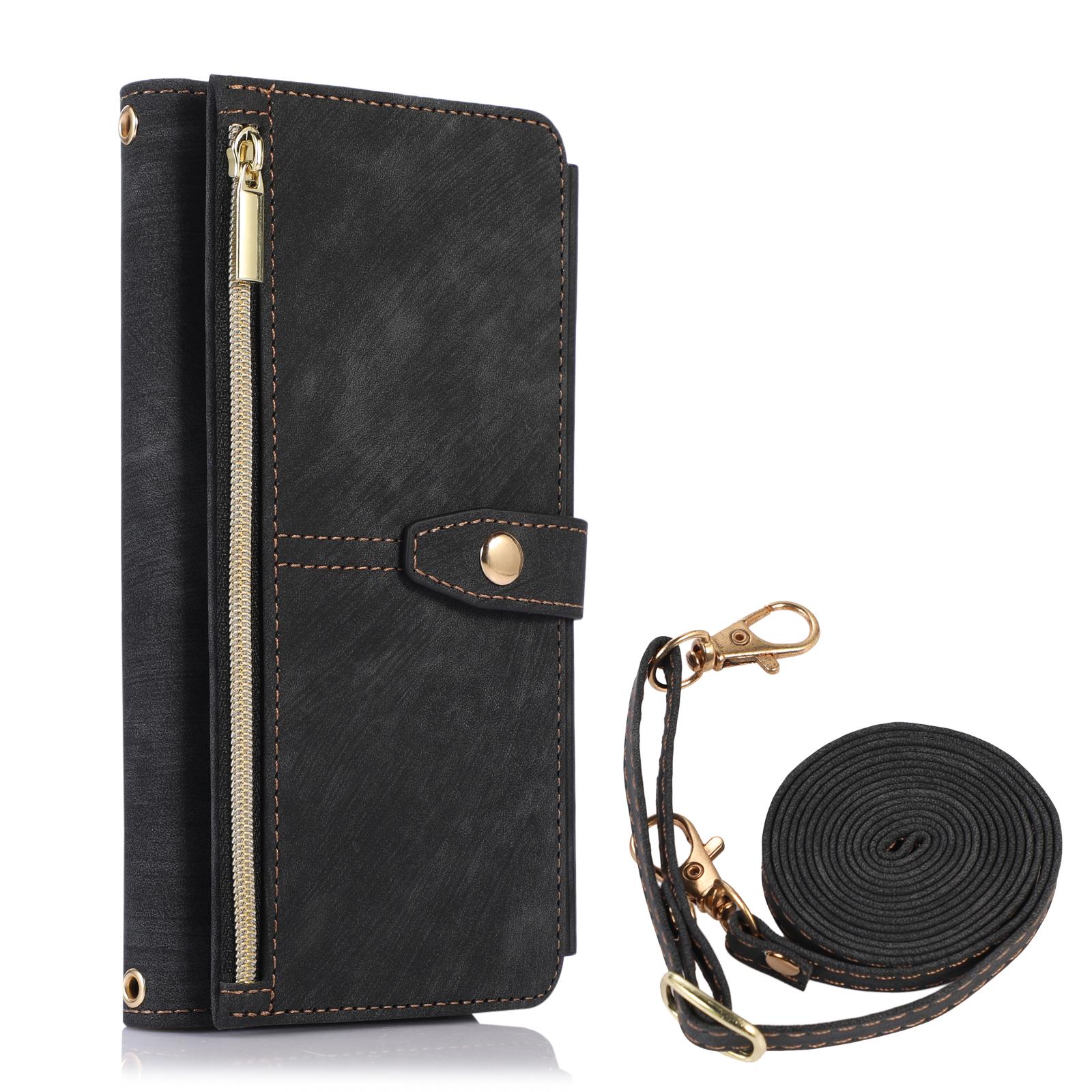 

Long lanyard Crossbody Purse Flip Leather Phone Case For Google Pixel 7 Pro 6A 8 8Pro Zipper Wallet Card Solt Cover Stand Coque For Google Pixel 6 чёрный