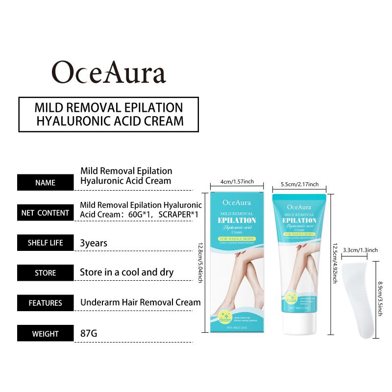 Depilatory Cream Gentle Formula Smoothes Body Skin Removes Hair Reduces Underarm Dullness Keeps Skin Hydrated and Fresh