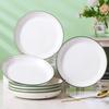 Jingdezhen Ceramic 8-inch Deep Dinner Plates (Set of 6)