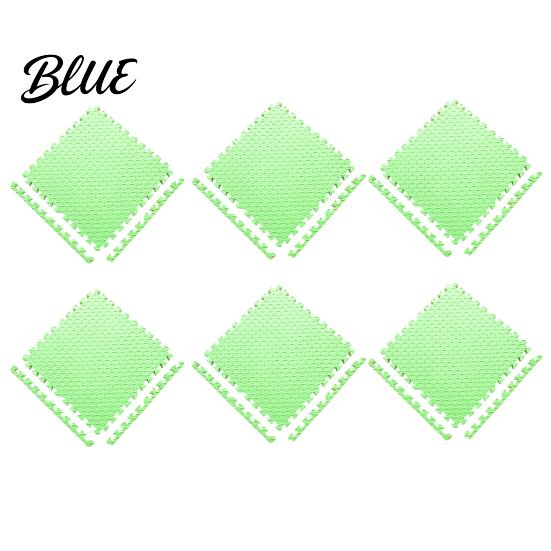 High Density EVA Foam 6Pcs Gym Floor Mats Puzzle Interlocking Tiles for Waterproof Workout Surface Home Gym Kids Play Areas Kitchen Flooring 11.8"