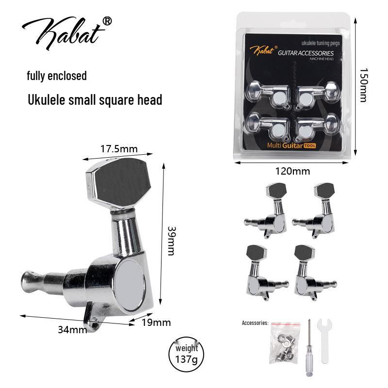 

Chrome-Plated Inline Guitar Tuning Pegs - Half Closed & Fully Enclosed Options