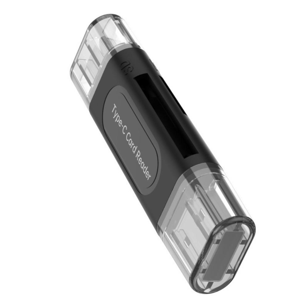USB 2.0 Interface USB Type-C OTG Adapter High Speed Memory Card Reader PC Laptop Use чёрный