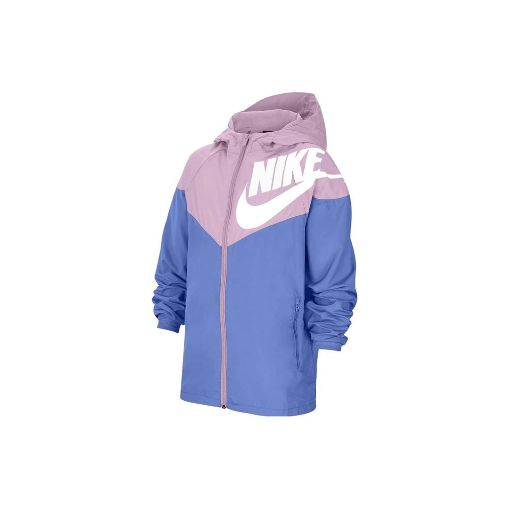 Nike Color Block Zip Up Hooded Long Sleeve Jacket Kids jackets CU9301676